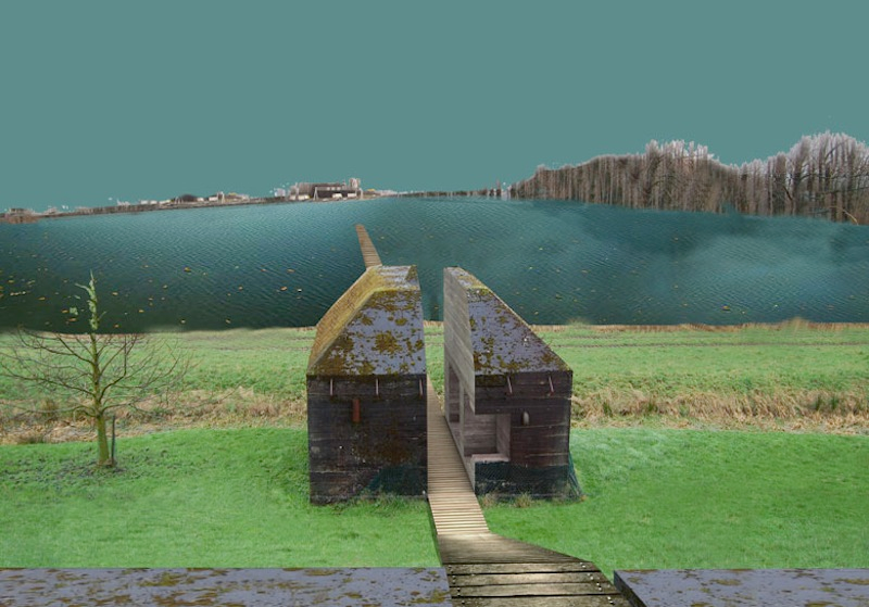 Illustration for article titled Watch a concrete WWII bunker get cut in half